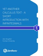 book Yet Another Calculus Text - A Short Introduction with Infinitesimals