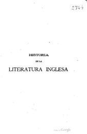 book Historia de la Literatura Inglesa — El Renacimiento: Jonson, Shakespeare, Milton