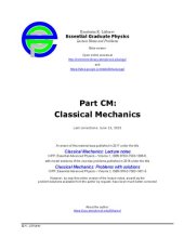 book Essential Graduate Physics - Classical Mechanics