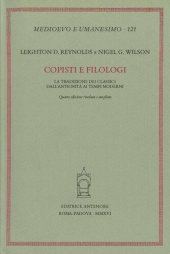 book Copisti e filologi: La tradizione dei classici dall'antichità al Rinascimento