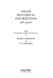 book Greek Historical Inscriptions 478-404 BC