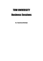 book TDW UNIVERSITY Business Sessions