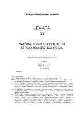 book O Leviata ou Materia, Forma e Poder de um Estado Eclesiastico e Civil