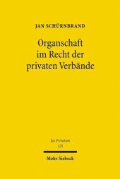 book Organschaft im Recht der privaten Verbände