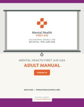 book Mental Health First Aid Adult Manual Version 2.0