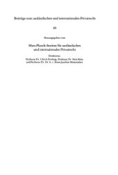 book Internationales Versicherungsvertragsrecht. Das Versicherungsverhältnis im internationalen Vertragsrecht - Zugleich ein Beitrag zum Schutz des schwächeren Vertragspartners im IPR und zur Dienstleistungsfreiheit in der Europäischen Gemeinschaft.