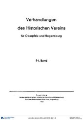 book Verhandlungen des Historischen Vereins für Oberpfalz und Regensburg