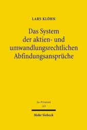 book Das System der aktien- und umwandlungsrechtlichen Abfindungsansprüche