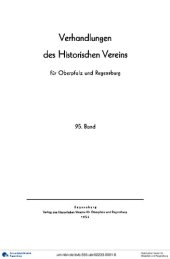 book Verhandlungen des Historischen Vereins für Oberpfalz und Regensburg