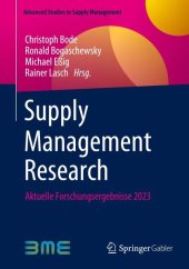 book Supply Management Research: Aktuelle Forschungsergebnisse 2023