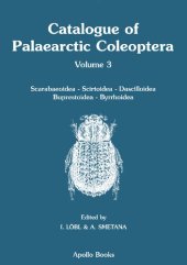 book Catalogue of Palaearctic Coleoptera, volume 3. Scarabaeoidea - Scirtoidea - Dascilloidea - Buprestoidea - Byrrhoidea