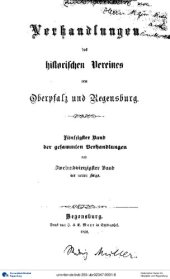 book Verhandlungen des Historischen Vereins für Oberpfalz und Regensburg