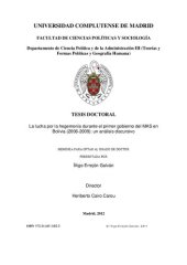 book La lucha por la hegemonía durante el primer gobierno del MAS en Bolivia (2006-2009): un análisis discursivo