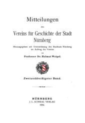 book Mitteilungen des Vereins für Geschichte der Stadt Nürnberg