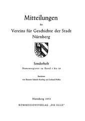 book Mitteilungen des Vereins für Geschichte der Stadt Nürnberg / Namenregister zu Band 1 bis 10