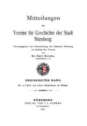 book Mitteilungen des Vereins für Geschichte der Stadt Nürnberg