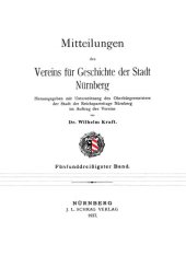 book Mitteilungen des Vereins für Geschichte der Stadt Nürnberg