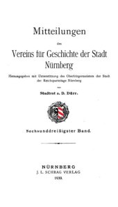 book Mitteilungen des Vereins für Geschichte der Stadt Nürnberg