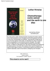 book Chemotherapy Heals Cancer and the World is Flat