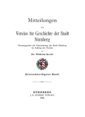 book Mitteilungen des Vereins für Geschichte der Stadt Nürnberg