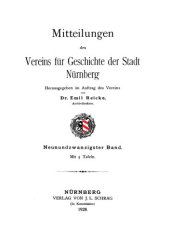 book Mitteilungen des Vereins für Geschichte der Stadt Nürnberg