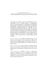 book The Cambridge History of Nationhood and Nationalism. Volume 1: Patterns and Trajectories over the Longue Durée