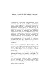 book The Cambridge History of Nationhood and Nationalism.  Volume 2: Nationalism's Fields of Interaction