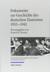 book Dokumente zur Geschichte des deutschen Zionismus 1933-1941