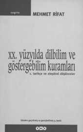 book XX. Yüzyılda Dilbilim ve Göstergebilim Kuramları: Tarihçe ve Eleştirel Düşünceler I