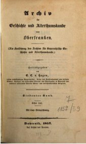 book Archiv für Geschichte und Altertumskunde von Oberfranken