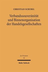 book Verbandssouveränität und Binnenorganisation der Handelsgesellschaften