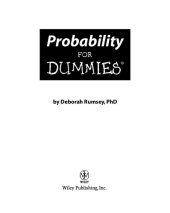 book Probability For Dummies