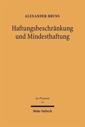 book Haftungsbeschränkung und Mindesthaftung