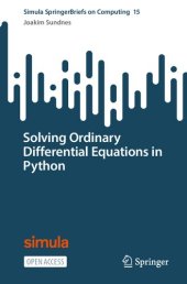 book Solving Ordinary Differential Equations in Python