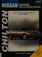 book Chilton's Nissan Maxima 1993-04 Repair Manual