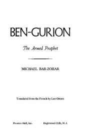 book Ben-Gurion: The Armed Prophet