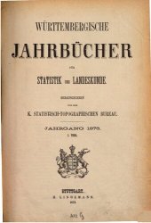 book Württembergische Jahrbücher für Statistik und Landeskunde