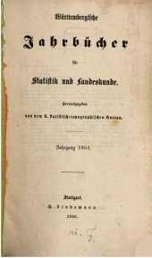 book Württembergische Jahrbücher für Statistik und Landeskunde