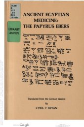 book The Papyrus Ebers: translated from the german version by Cyril P. Bryan