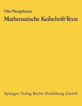 book Mathematische Keilschrift-Texte/Mathematical Cuneiform Texts