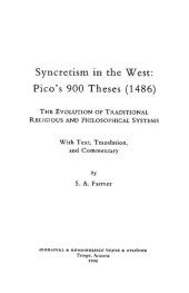 book Syncretism in the West: Pico's 900 Theses (1486), The Evolution of Traditional Religious and Philosophical Systems