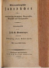 book Württembergische Jahrbücher für Vaterländische Geschichte, Geographie, Statistik und Topographie