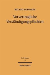 book Vorvertragliche Verständigungspflichten