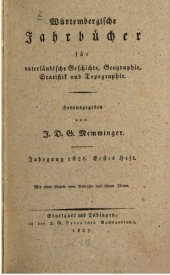 book Württembergische Jahrbücher für Vaterländische Geschichte, Geographie, Statistik und Topographie