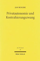 book Privatautonomie und Kontrahierungszwang