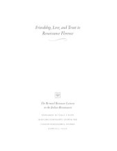 book Friendship, love, and trust in Renaissance Florence