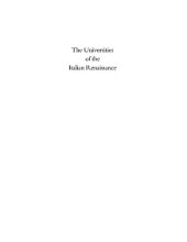 book The Universities of the Italian Renaissance