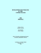 book Humanities doctorates in the United States: 1991 Profile