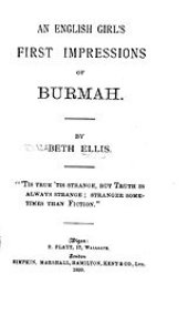 book An English girl's first impressions of Burmah