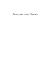 book Transformative Lutheran theologies: feminist, womanist, and mujerista perspectives